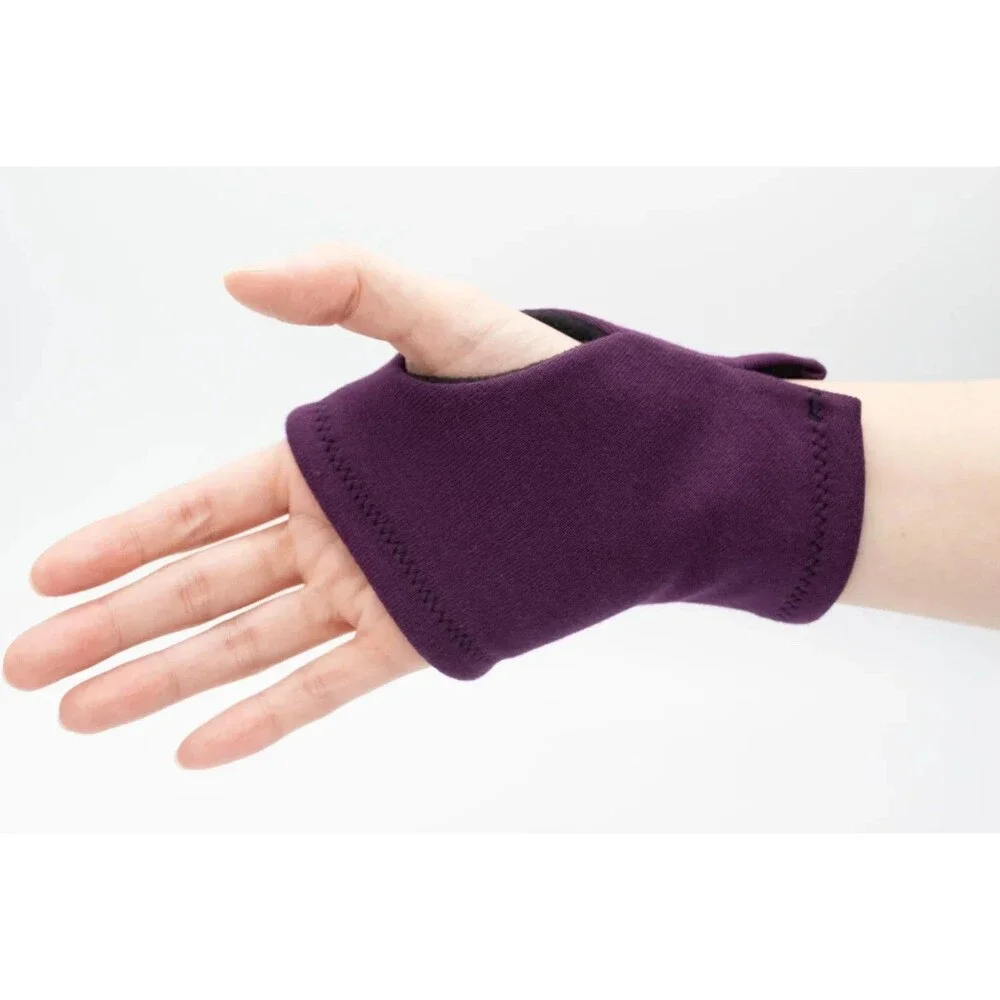 Basic Fleece-Lined Fingerless Gloves Graphite Warm Typing Gaming Unisex X-Large